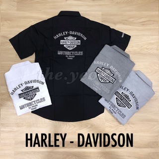 HARLEY DAVIDSON Katun KEMEJA 哈雷戴維森摩托車襯衫 10622 進口男士襯衫 100 優質棉