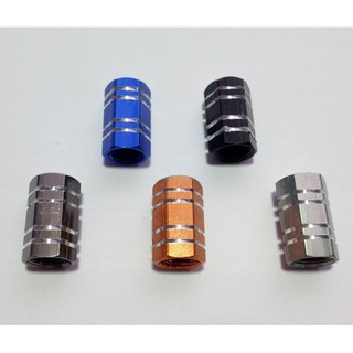 車之嚴選 cars go 汽車用品【CX-106321】輪胎鋁合金氣嘴螺絲帽氣嘴蓋陽極六角切削(4入)-五色選擇
