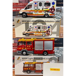現貨 老周微影 Tiny #104 #53 Benz Sprinter 轉院救護車 Man 消防車 細搶 水箱車 模型車