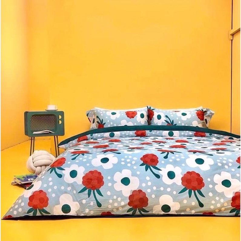 Little Bed小床-日系花花埃及棉床組四件組 ins 全棉埃及長絨棉貢緞 日式寢具 床包