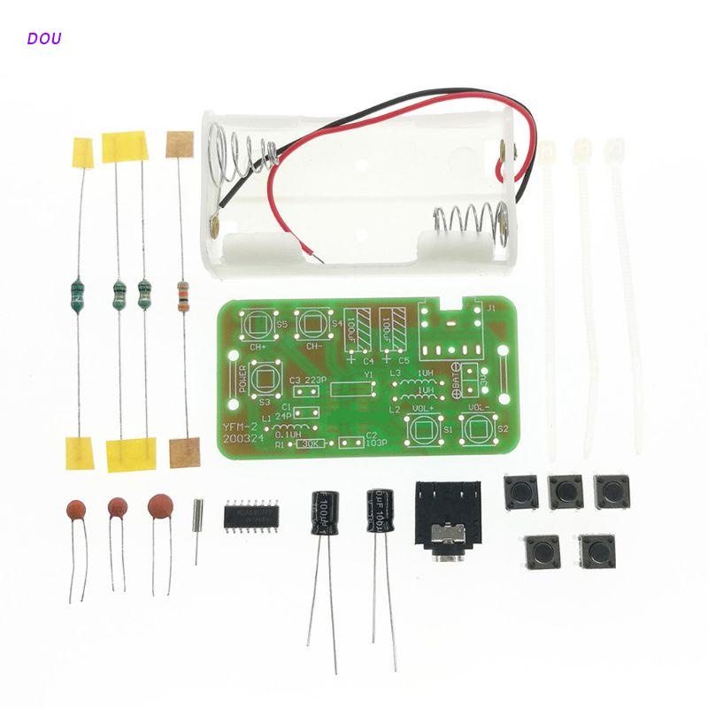 Dou 1 套 FM 立體聲收音機套件數字收音機製作配件 DIY 收音機維修零件易於安裝