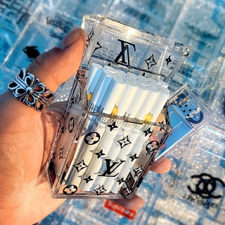 透明菸盒 翻蓋塑料煙盒高檔創意潮香煙盒20支裝粗支粗煙男煙盒女便攜 #0