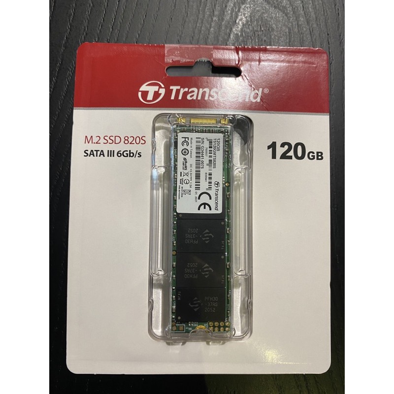 拆封未使用 - Transcend 創見120GB MTS820S M.2 2280 SATA Ⅲ SSD固態硬碟