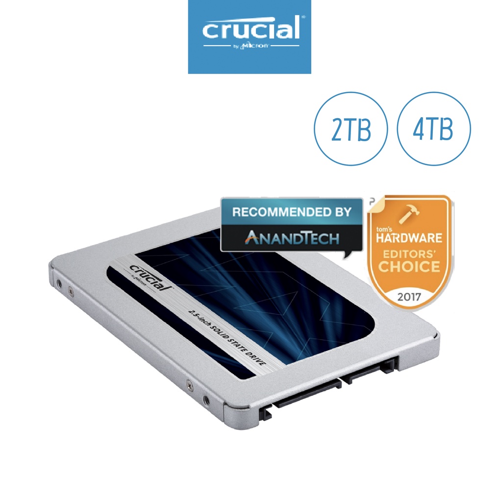 【Crucial 美光】MX500 2TB 4TB  3D NAND SATA 2.5吋 內接式硬碟