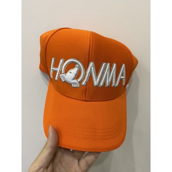 HONMA 可調節式高爾夫球帽（橘色）台灣製！