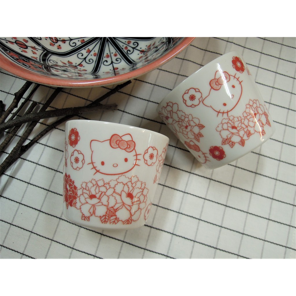 好日餐旅🌠日本製Hello Kitty凱蒂貓3"豬口杯 茶杯 茶碗蒸 杯子 現貨 出清