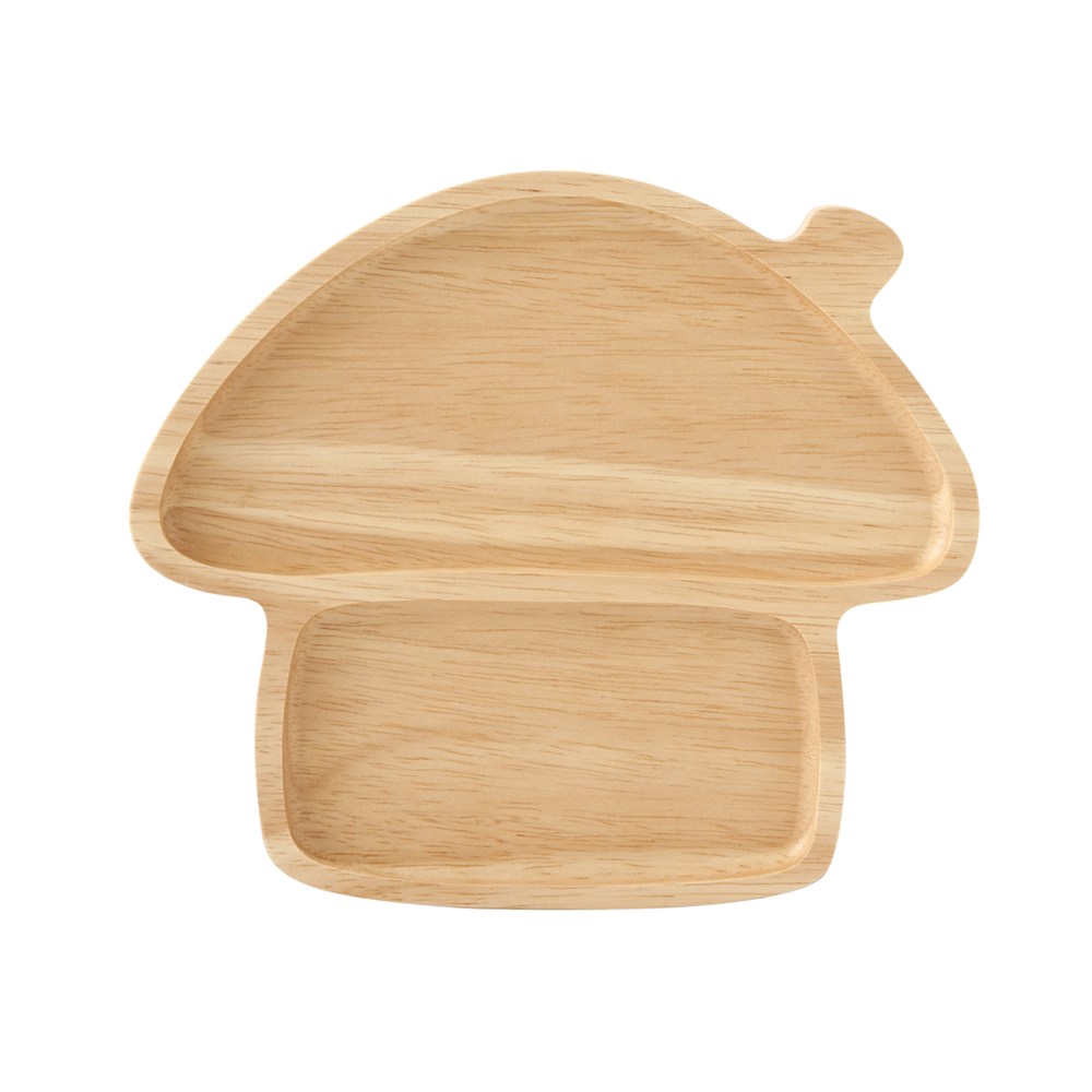 HOLA 蘑菇造型橡膠木餐盤