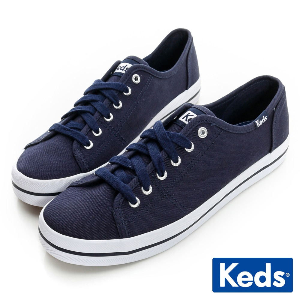 【Keds】KICKSTART 中性基本綁帶休閒鞋-海軍藍 (9171W130036)