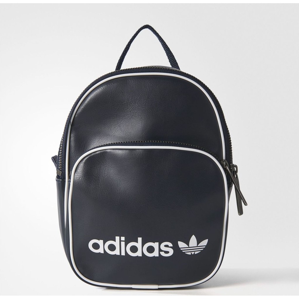 Adidas originals mini backpack 皮質 迷你 後背包 墨藍色 BQ8099 女孩必背