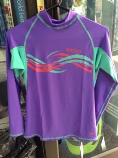 台灣潛水---SPEEDO 長袖上半身防曬衣/水母衣 (女)紫