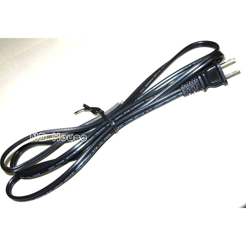 電源線 美式插頭 一端剝皮鍍錫0.5公分, 線長:1.5米 18AWG 高電流10A,UL國際認證~NDHouse