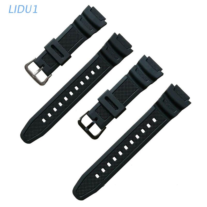 LIDU1  Casio W-735H矽膠錶帶鋼扣腕帶W-800 SGW-300H