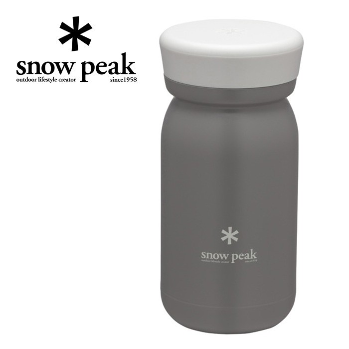 【Snow Peak 雪諾必克 日本】不鏽鋼真空保溫瓶M型350 煙灰色 (TW-351-AS)