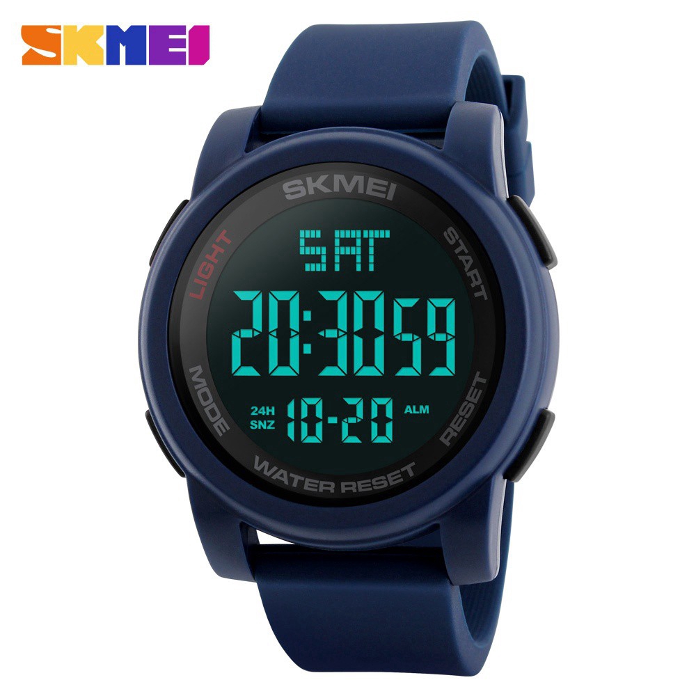 時刻美 SKMEI 1257 腕錶 男士日曆LED數位手錶50米防水運動手錶LED 電子錶 運動手錶
