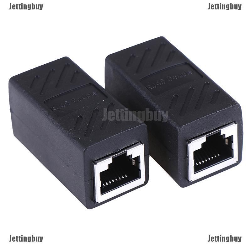 全新 2 件裝 RJ45 LAN 連接器內聯 Cat7/Cat6/Cat5e 以太網電纜延長器適配器