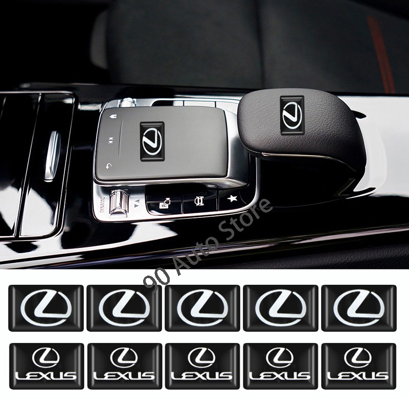 10個/套 適用於雷克薩斯Lexus NX300h NX200T 汽車扶手按鍵滴膠貼 車內隨意標貼 中控面板小標裝飾貼