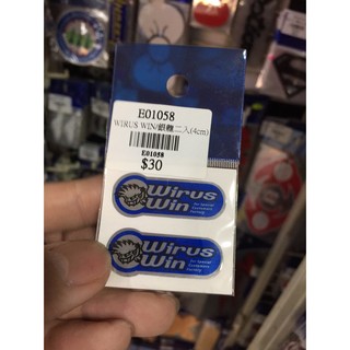 WIRUS WIN 二入4CM $30 機車 重機 車貼 貼紙 車殼 SMAX FORCE BWS 勁戰 雷霆