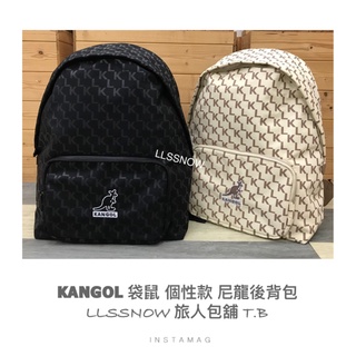 KANGOL 袋鼠 電繡LOGO 防潑水 尼龍後背包 大容量 後背包 男生包包 女生包包 原廠公司貨 正品