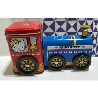 sanrio 三麗鷗 限台灣販售 2016 kitty 火車造型 收納盒 鐵製 $199