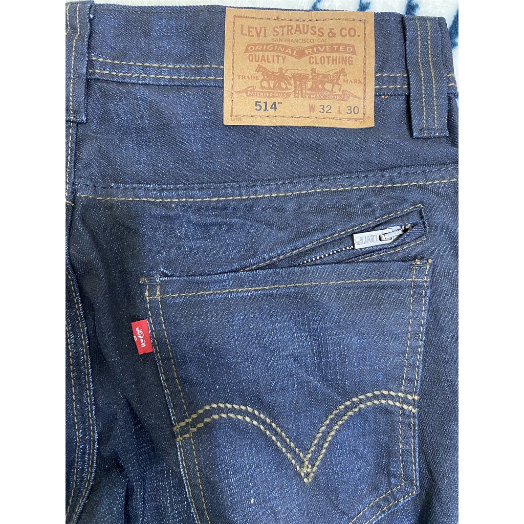 近全新正品Levis 514(W32)藍系刷紋彈性牛仔褲(口袋特殊款)