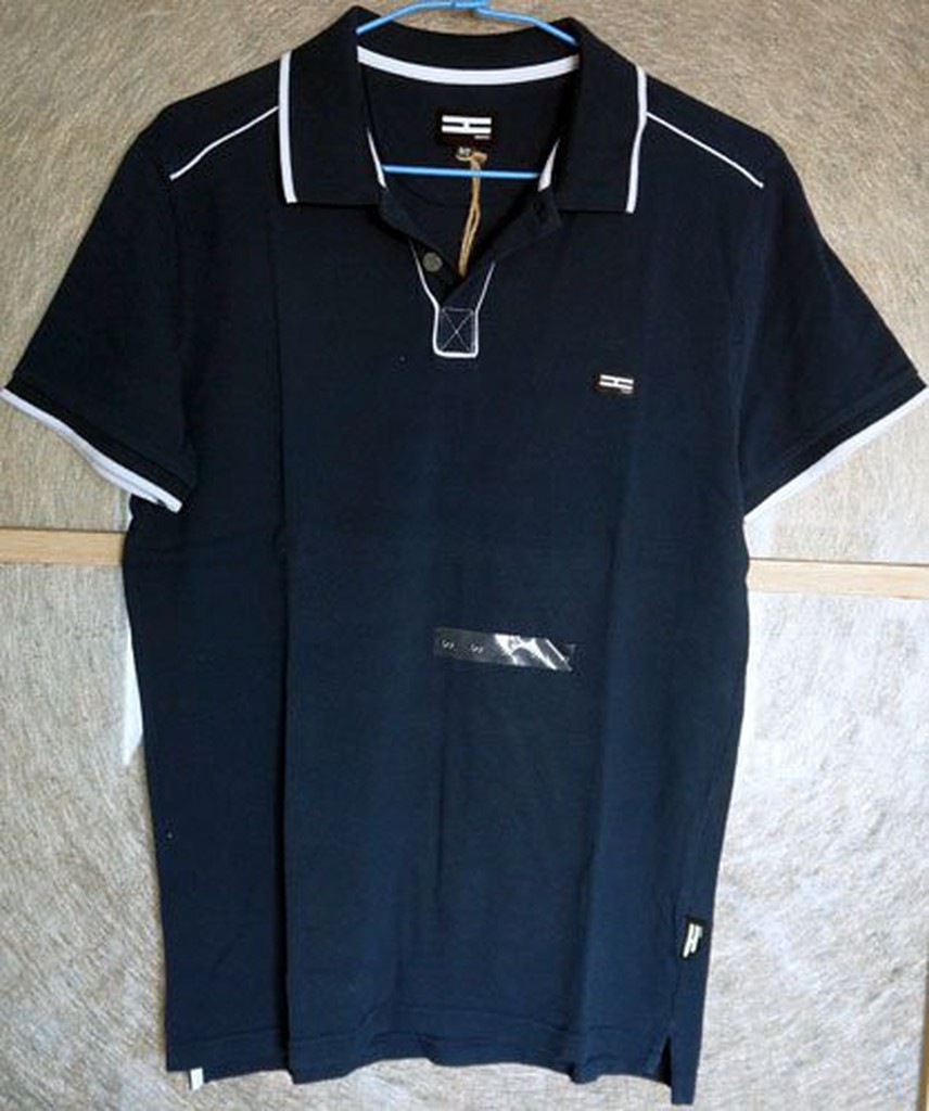 英國 HENLEYS  TIPPED PLAIN  Polo 衫.深藍色 SIZE : S