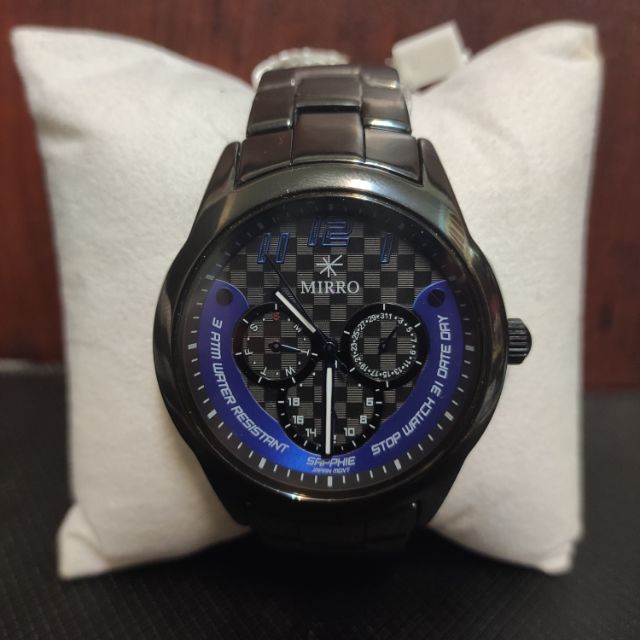 ［出清］MIRRO 男士手錶三眼米奇黑+藍色美國潮牌