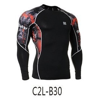 特價出清 售完不補 地表最狂霸格鬥健身服飾 FIXGEAR 長袖機能壓縮衣 緊身衣 館長常穿品牌 (C2L-B30)