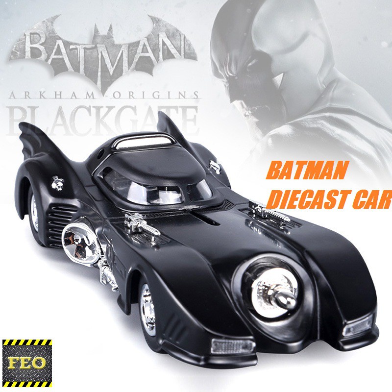 Feo蝙蝠俠壓鑄汽車模型壓鑄模型玩具車黑闇騎士蝙蝠車車拉聲燈1:32