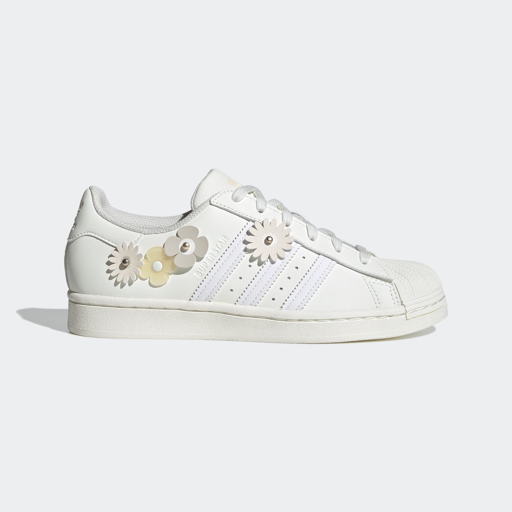 【小八】adidas Superstar W 白 花 刺繡 GX2172