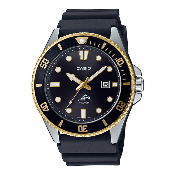 CASIO 卡西歐 運動潛水錶 MDV-106G-1A 黑金  錶咖時計
