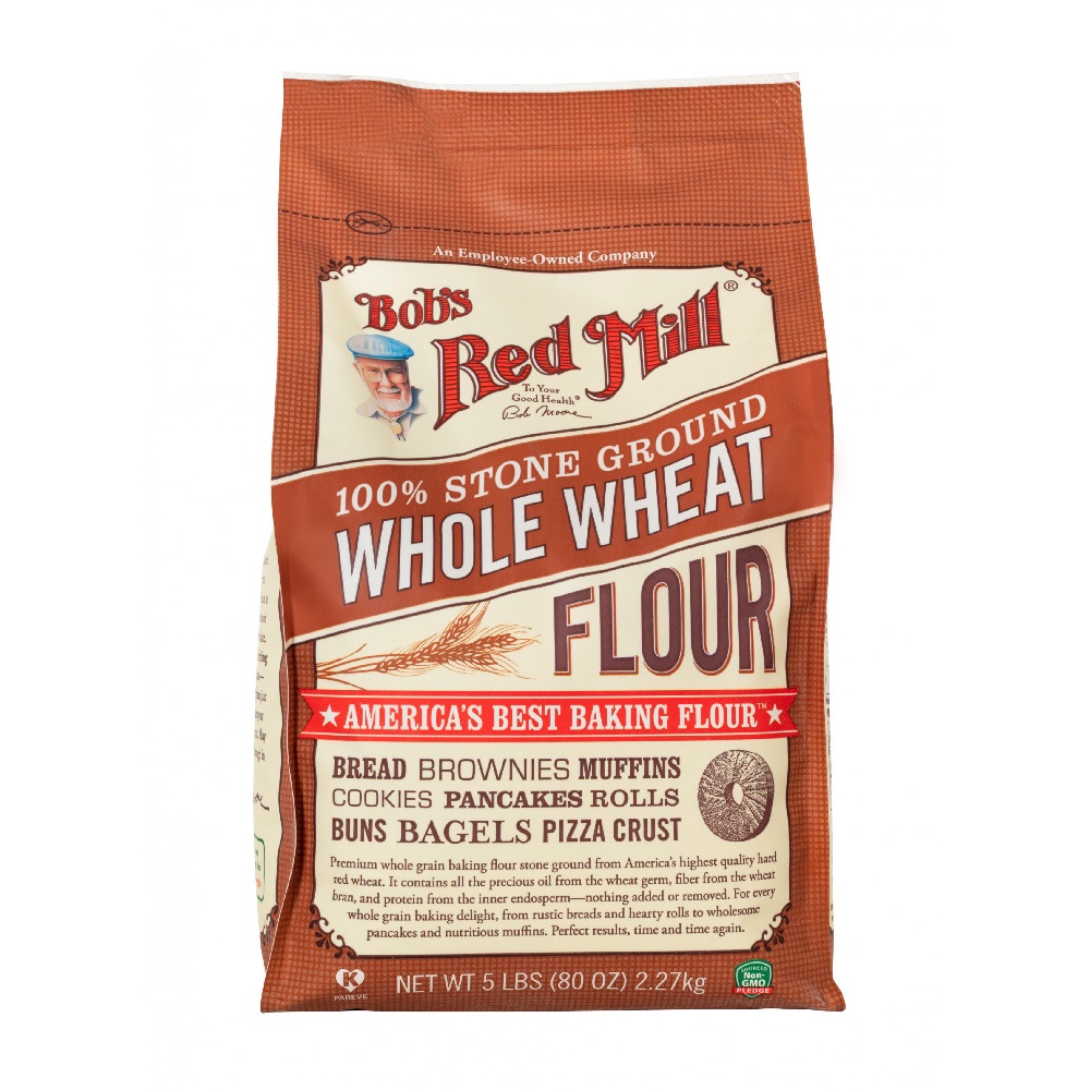 【Bobs Red Mill 鮑伯紅磨坊】 美國鮑伯全麥麵粉 2.27kg 烘焙粉 麵粉 麵包 貝果 ｜廣紘直營