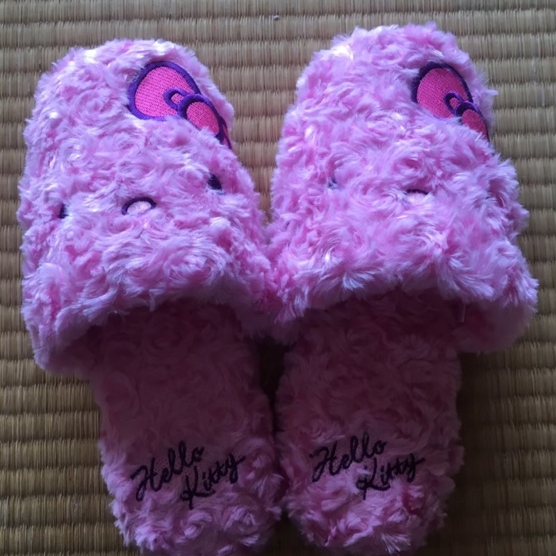全新日本帶回三麗鷗粉紅色凱蒂貓室內拖鞋  hellokitty 大人尺寸