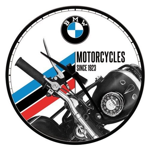 【德國Louis】BMW MOTORCYCLES 石英鐘 品牌掛鐘金屬外殼圓形款時鐘 汽車摩托車重型機車10014820