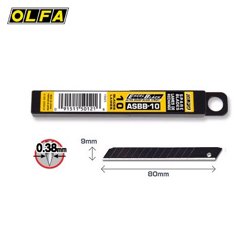 含稅開發票 OLFA小型超銳黑刃美工刀片ASBB-10