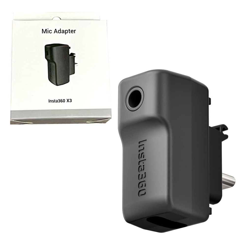 Insta360 X3 充電音頻轉接件 Mic Adapter (原廠配件) CINSBAQ/A (黑色)(平行進口)