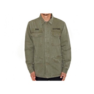 STUSSY ALPHA JACKET 軍事外套 貼布 軍綠色S