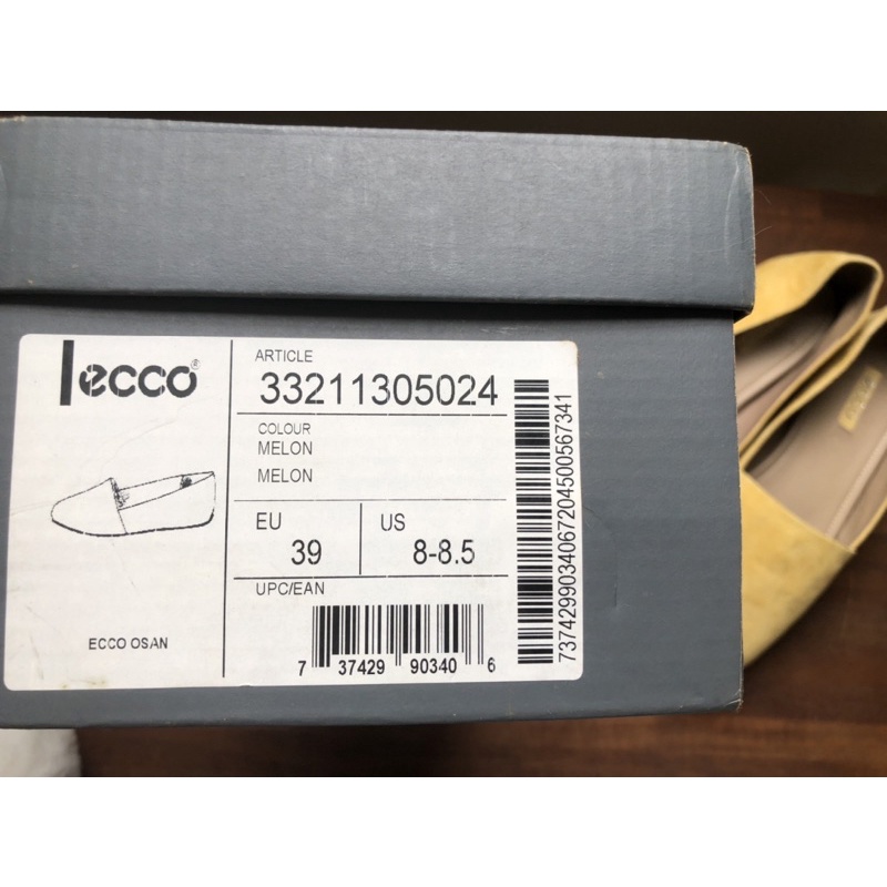 ECCO OSAN 女生39號樂福便鞋平底鞋Melon黃綠色| 蝦皮購物