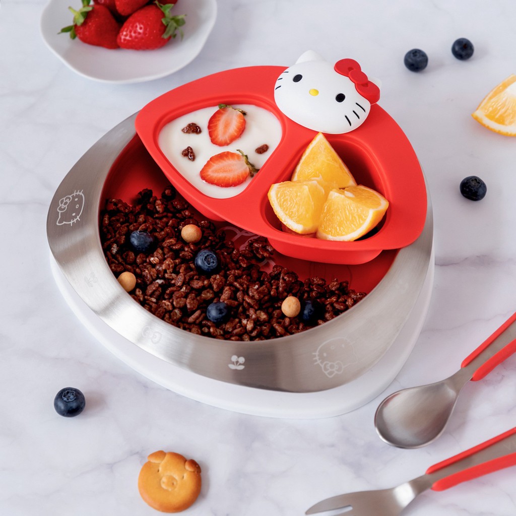 【愛噗噗】台灣 VIIDA X Hello Kitty 用餐套組 餐盤組 公司貨