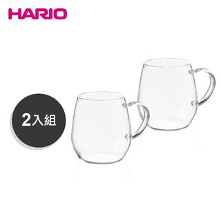 日本製 HARIO RDM-1824玻璃馬克杯360ml 2入組 耐熱玻璃 可微波 玻璃杯 咖啡杯 鑠咖啡