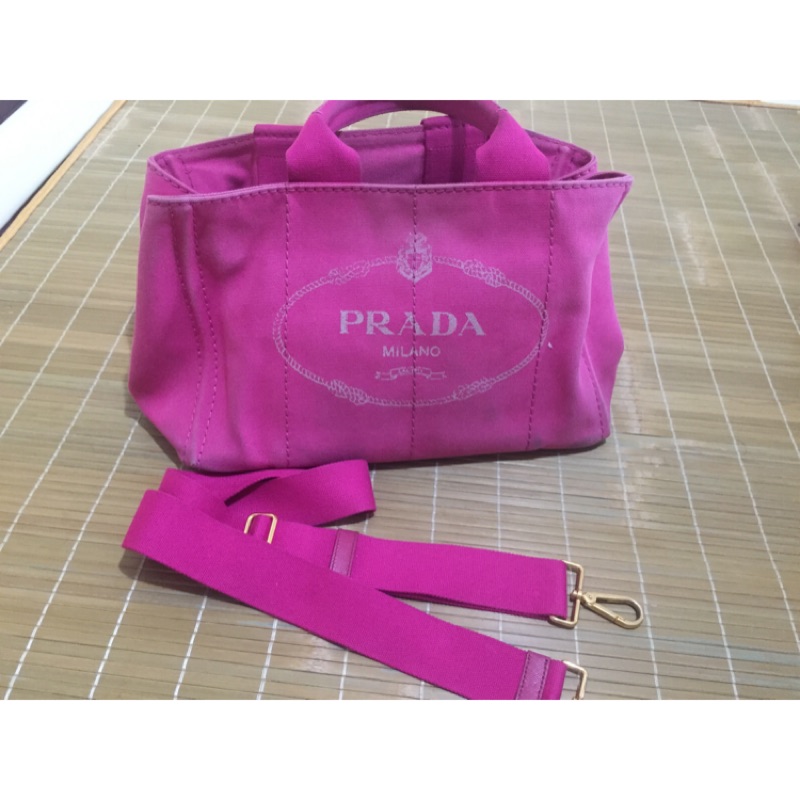 PRADA LOGO 帆布包 手提斜背兩用