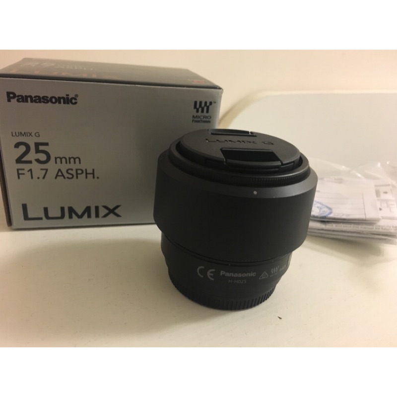 Panasonic LUMIX G 25mm F1.7 ASPH 松下 定焦鏡 9.5成新 二手