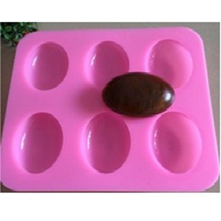 6孔 加厚 鵝蛋模 蛋模 橢圓 矽膠模具 蛋糕模具 巧克力模具 手工皂 模具 烘焙模具 製冰盒 皂模