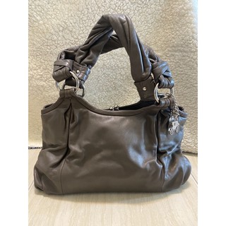 Coach 小牛皮棕色軟皮肩揹包
