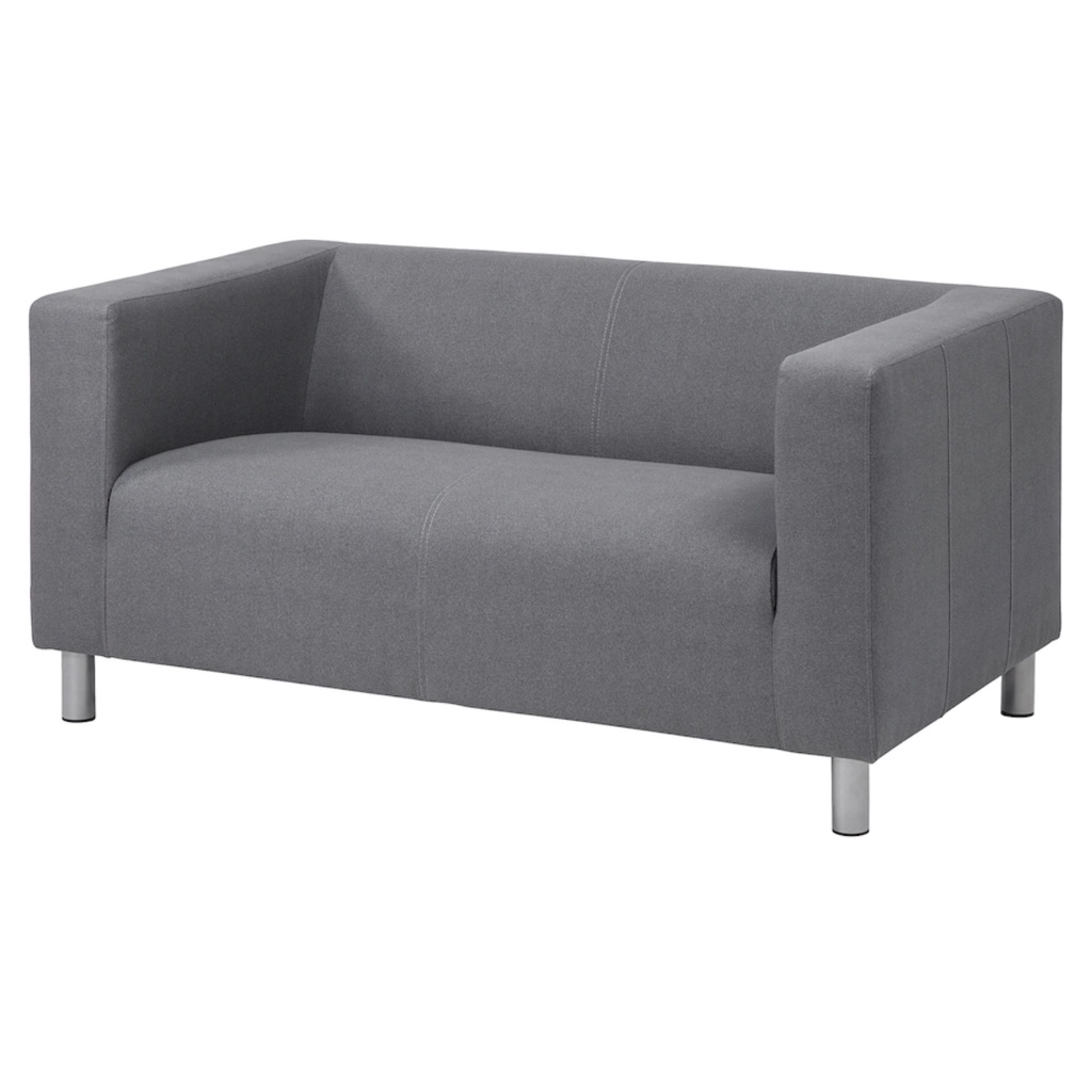 絕版品/北歐工業LOFT風格經典IKEA宜家KLIPPAN雙人座沙發/灰色/137x88x66/二手八成新/特$3500