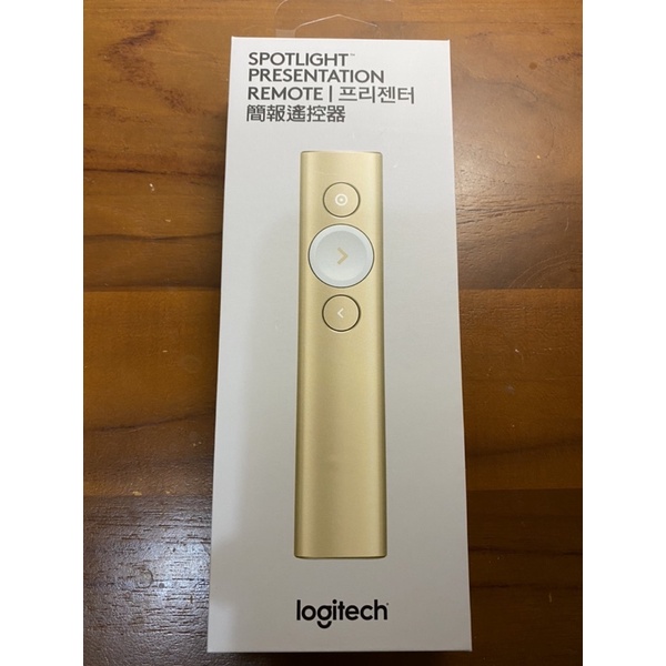 Logitech 羅技 SPOTLIGHT 簡報遙控器-香檳金