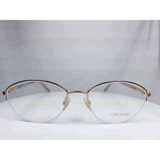 『逢甲眼鏡』TOM FORD 鏡架 全新正品 氣質藕粉色 金屬半框 【TF5235 038】