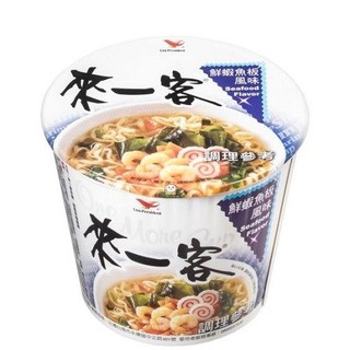 統一 來一客杯麵鮮蝦魚板風味 3入 臺灣泡麵 統一泡麵 來一客