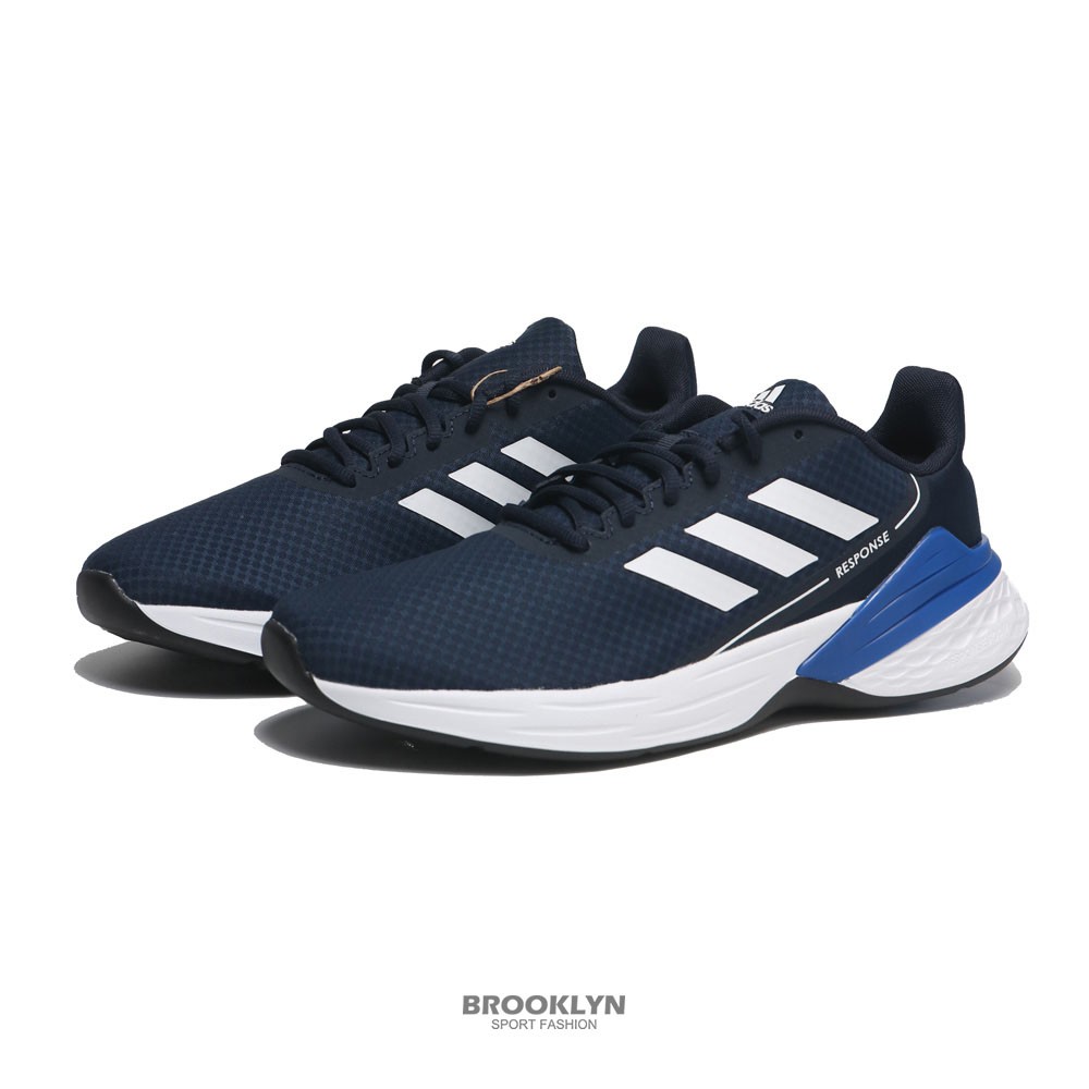 ADIDAS 慢跑鞋 RESPONSE SR 黑 白藍 訓練 運動 男 (布魯克林) GW5707