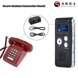【熱銷】☃Ml 8GB 智能數字音頻語音電話錄音機錄音機 MP3 音樂播放器語音啟用 VAR A-B魔酷影音商行