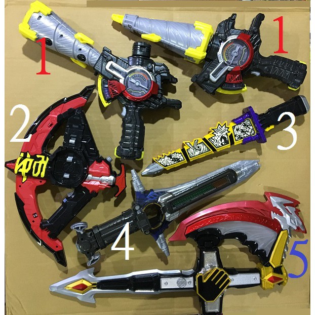 假面騎士武器a組時王時間斬斧鑽頭劍4格漫畫忍法刀音奏劍煌輝劍斧日版正版萬代假面騎士二手